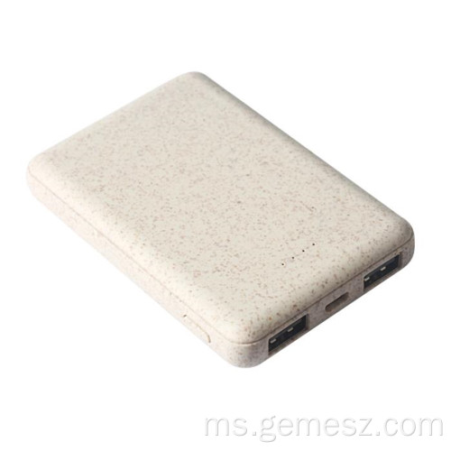 Bank Kuasa 5000mAh Kustom Jerami Gandum Biodegradable